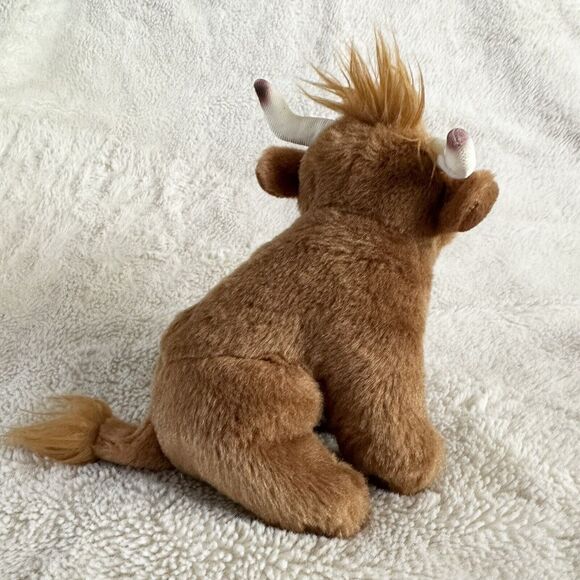 Living Nature Highland Cow Plush 6” Realistic Beanbag Toy Stuffed Animal - Picture 4 of 6